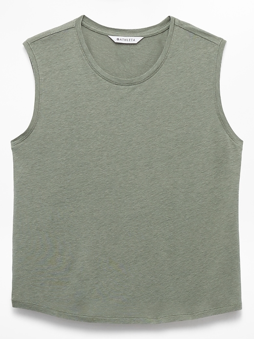 Image number 7 showing, Getaway Linen Blend Muscle Tank