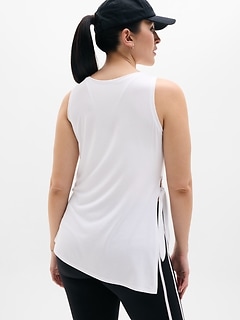 Athleta Move With Ease Asym Tie Tank - White (Bright White)