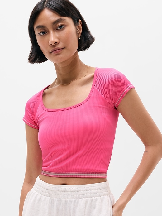 Image number 2 showing, Recharge Seamless Open Back Tee