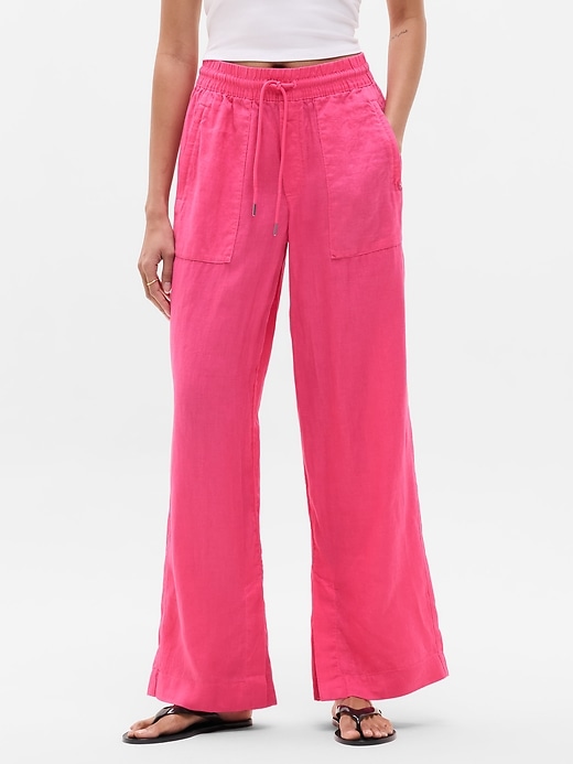 Image number 1 showing, Retreat Linen High Rise Wide Leg Pant
