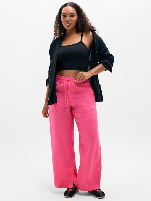 Image number 4 showing, Retreat Linen High Rise Wide Leg Pant