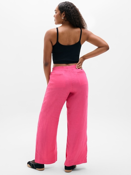 Image number 5 showing, Retreat Linen High Rise Wide Leg Pant