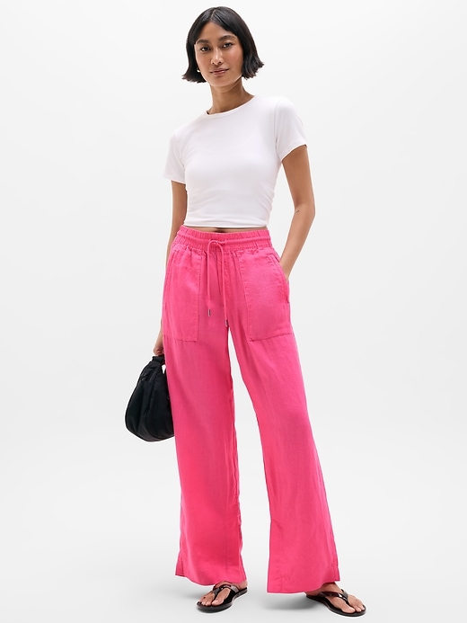Image number 2 showing, Retreat Linen High Rise Wide Leg Pant