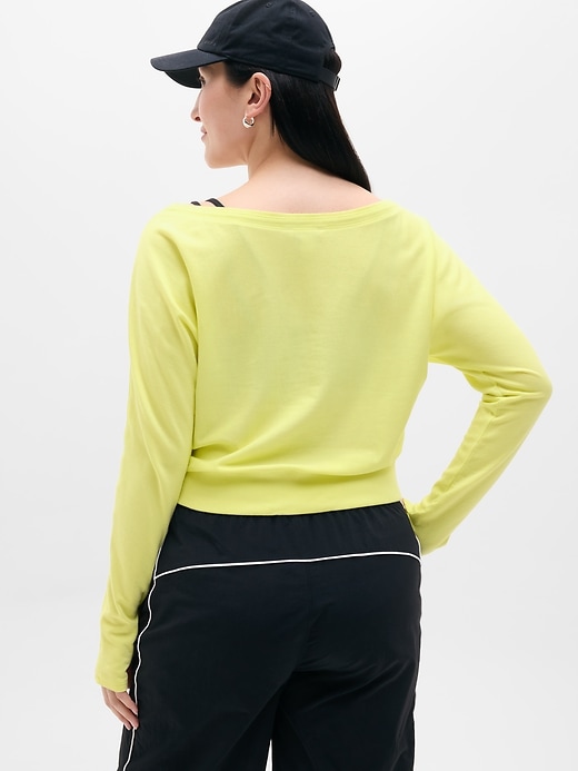 Image number 6 showing, Airy Cotton Terry Boat Neck Sweatshirt