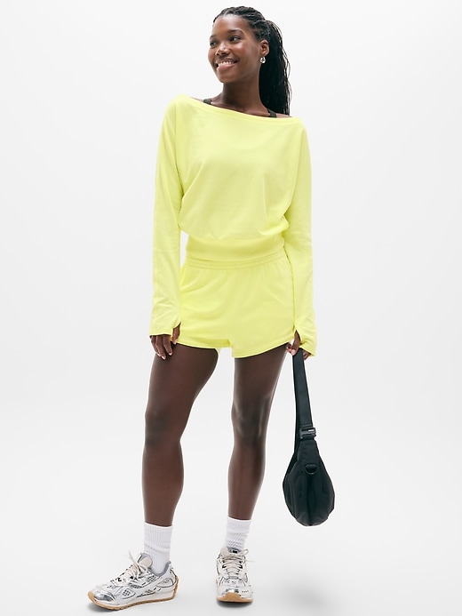 Image number 2 showing, Airy Cotton Terry Boat Neck Sweatshirt