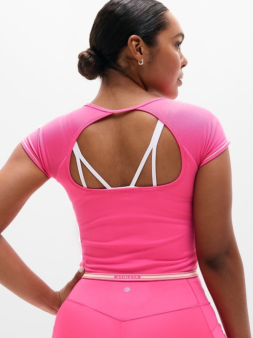 Image number 6 showing, Recharge Seamless Open Back Tee