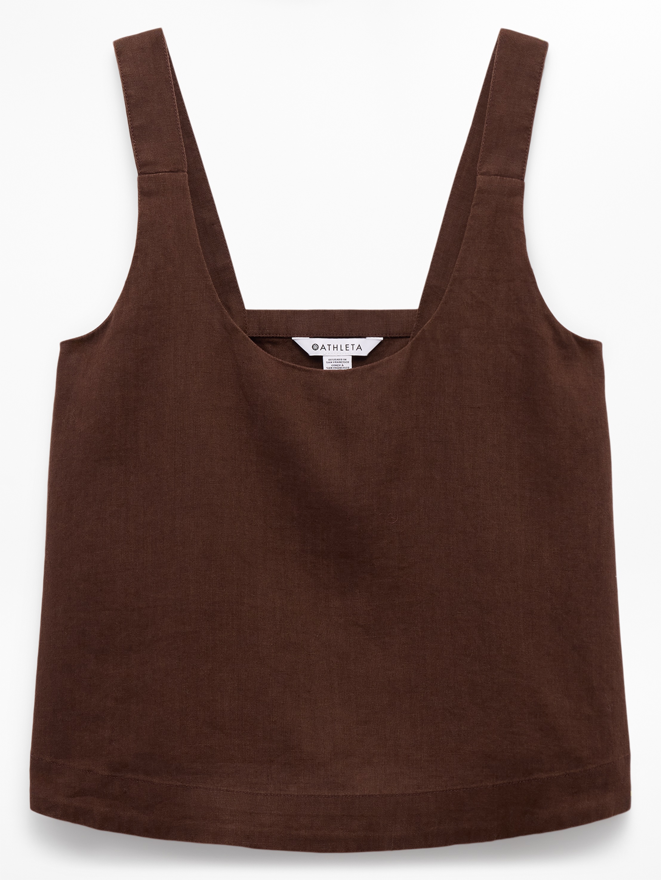 Athleta Retreat Linen Tank - Brown (Woodland)