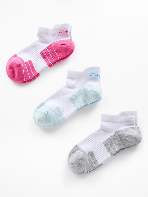 Image number 1 showing, Athleta Girl Everyday Ankle Sock 3-Pack