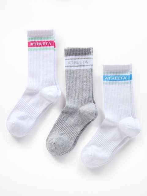 Athleta Girl Everyday Crew Sock 3-Pack