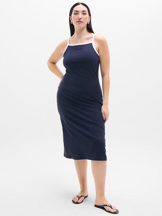 Image number 1 showing, Signature Rib Apron Dress