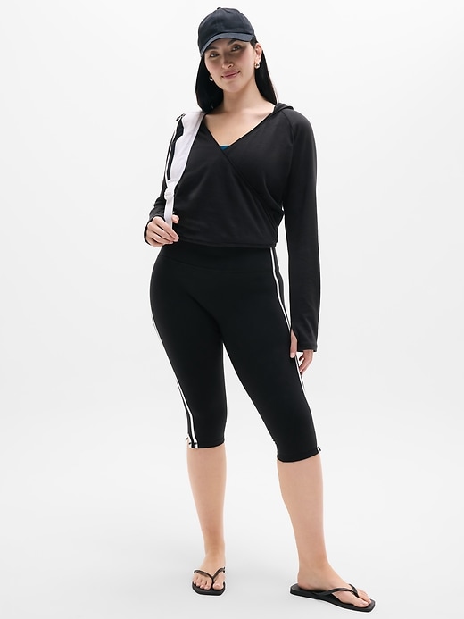 Image number 5 showing, Airy Cotton Terry Wrap Hoodie