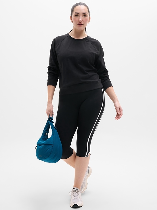 Image number 5 showing, Airy Cotton Terry Crew Sweatshirt