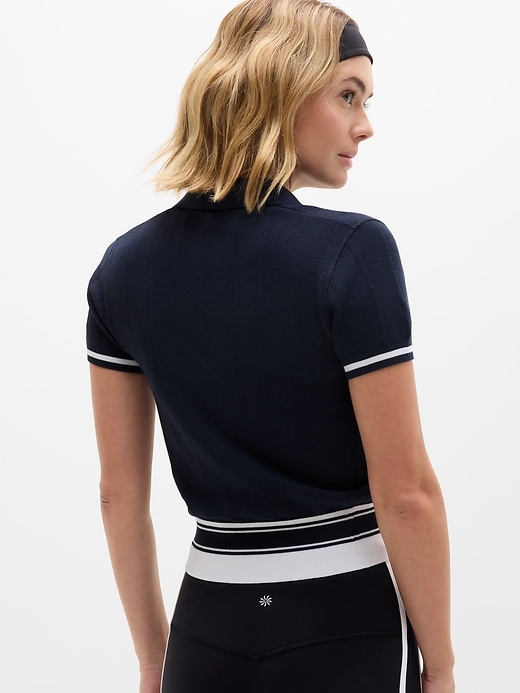Image number 3 showing, Seamless Polo Tee Sweater