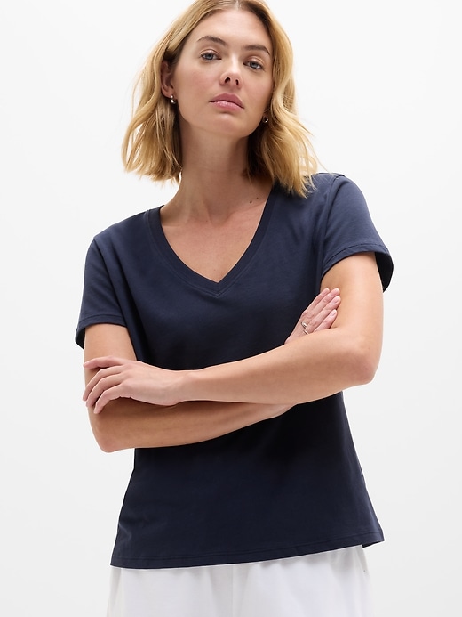 Image number 1 showing, Favorite Cotton V-Neck Tee