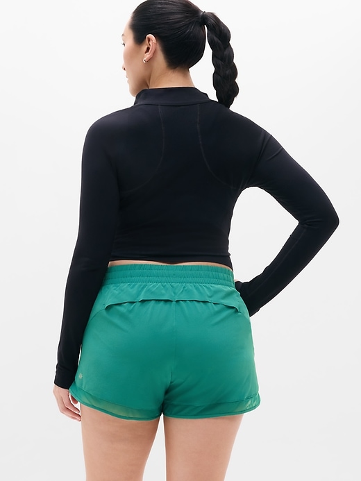 Image number 6 showing, Mesh Racer Run Mid Rise 4" Short