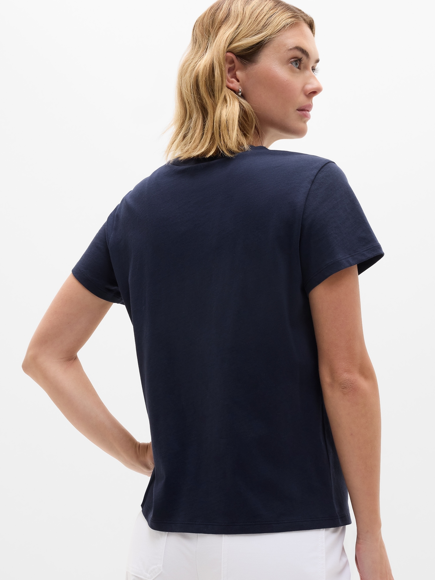 Athleta Favorite Cotton Classic Tee - Blue (Navy)