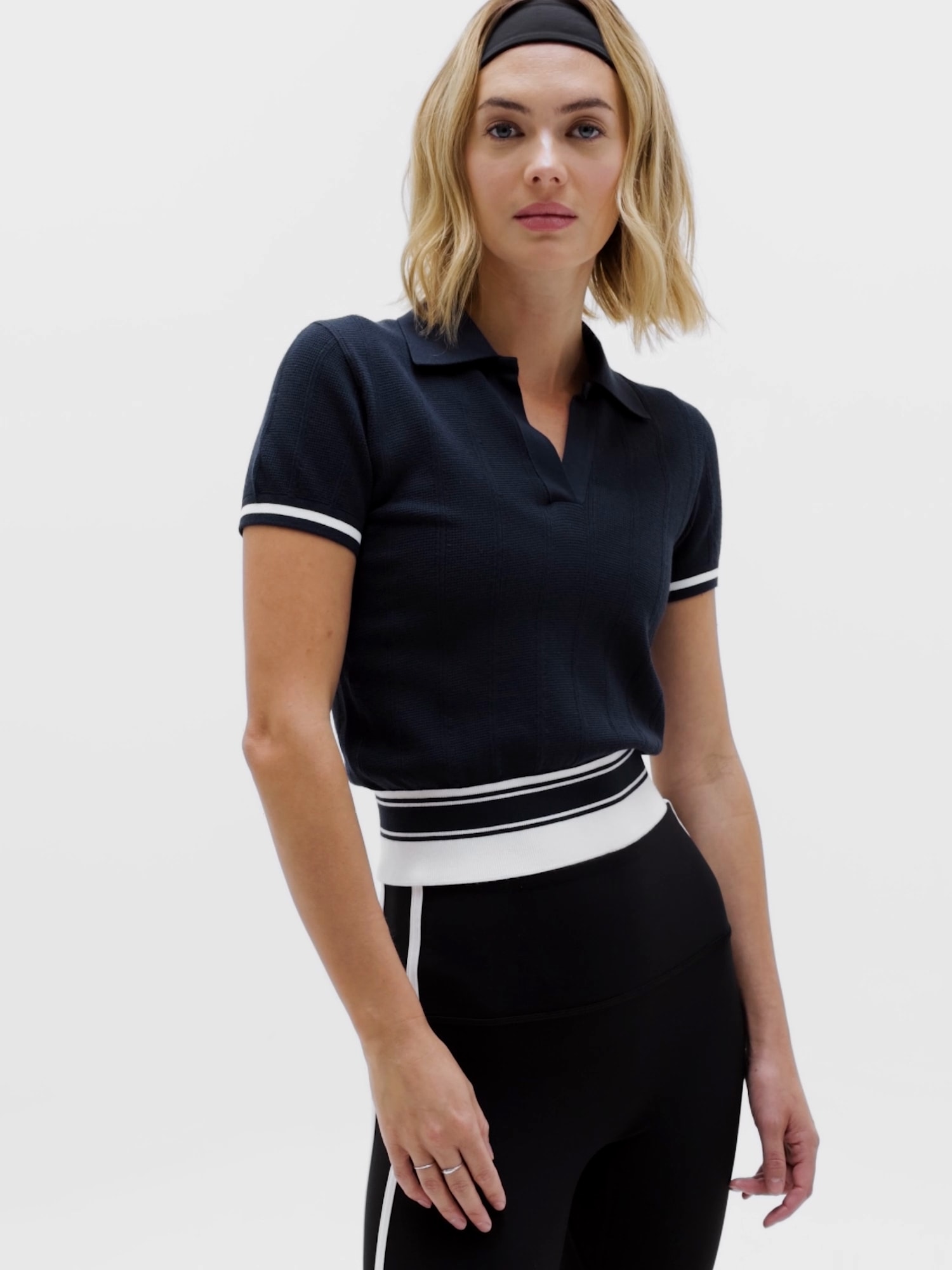 Seamless Polo Tee Sweater