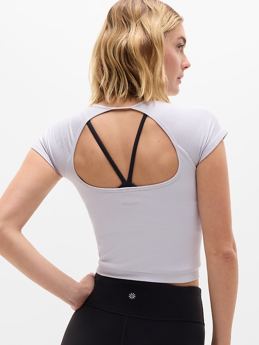 Image number 2 showing, Recharge Seamless Open Back Tee