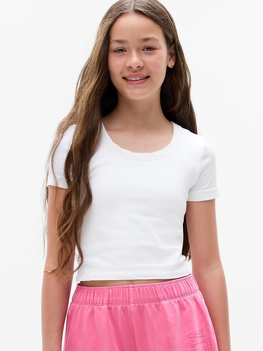 Image number 1 showing, Athleta Girl Rise Above Rib Scoop Tee