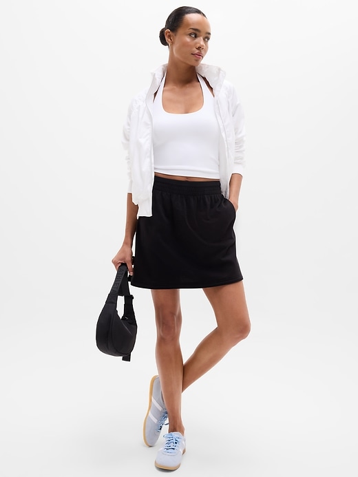 Image number 2 showing, Airy Cotton Terry Mid Rise Mini Skirt