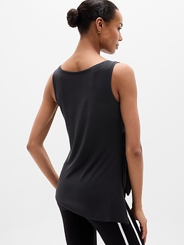 Move With Ease Asym Tie Tank - Black - image 3