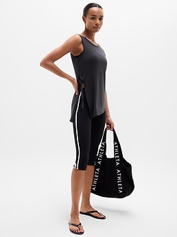 Move With Ease Asym Tie Tank - Black - image 2