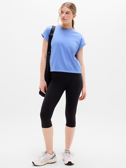 Image number 2 showing, Airy Cotton Terry Sweatshirt Tee