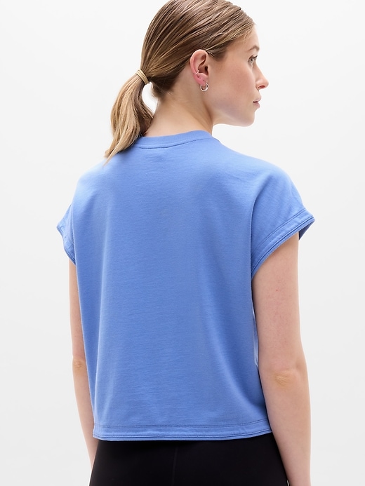 Image number 3 showing, Airy Cotton Terry Sweatshirt Tee