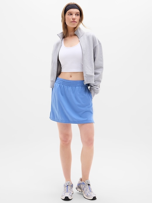 Image number 2 showing, Airy Cotton Terry Mid Rise Mini Skirt