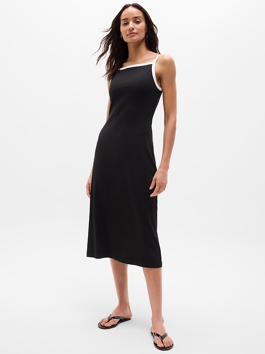 Image number 1 showing, Signature Rib Apron Dress
