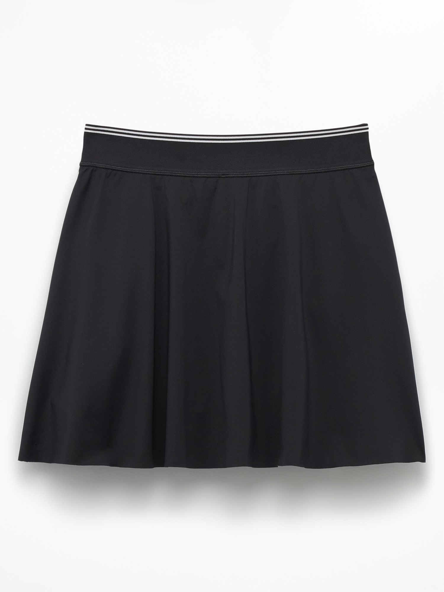 Женская юбка-шорты Athleta Ace A-Line Tipped 15.5" Skort, цвет: Чёрный / Белый — фото 6