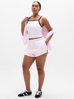 Airy Cotton Terry Shortie - Pink - image 4