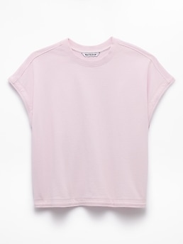 Athleta Airy Cotton Terry Sweatshirt Tee - Pink (Ballet)