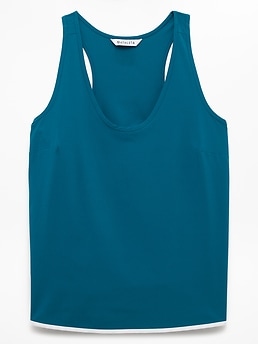 Athleta Journey Tank - Green (Coastal Teal/White)
