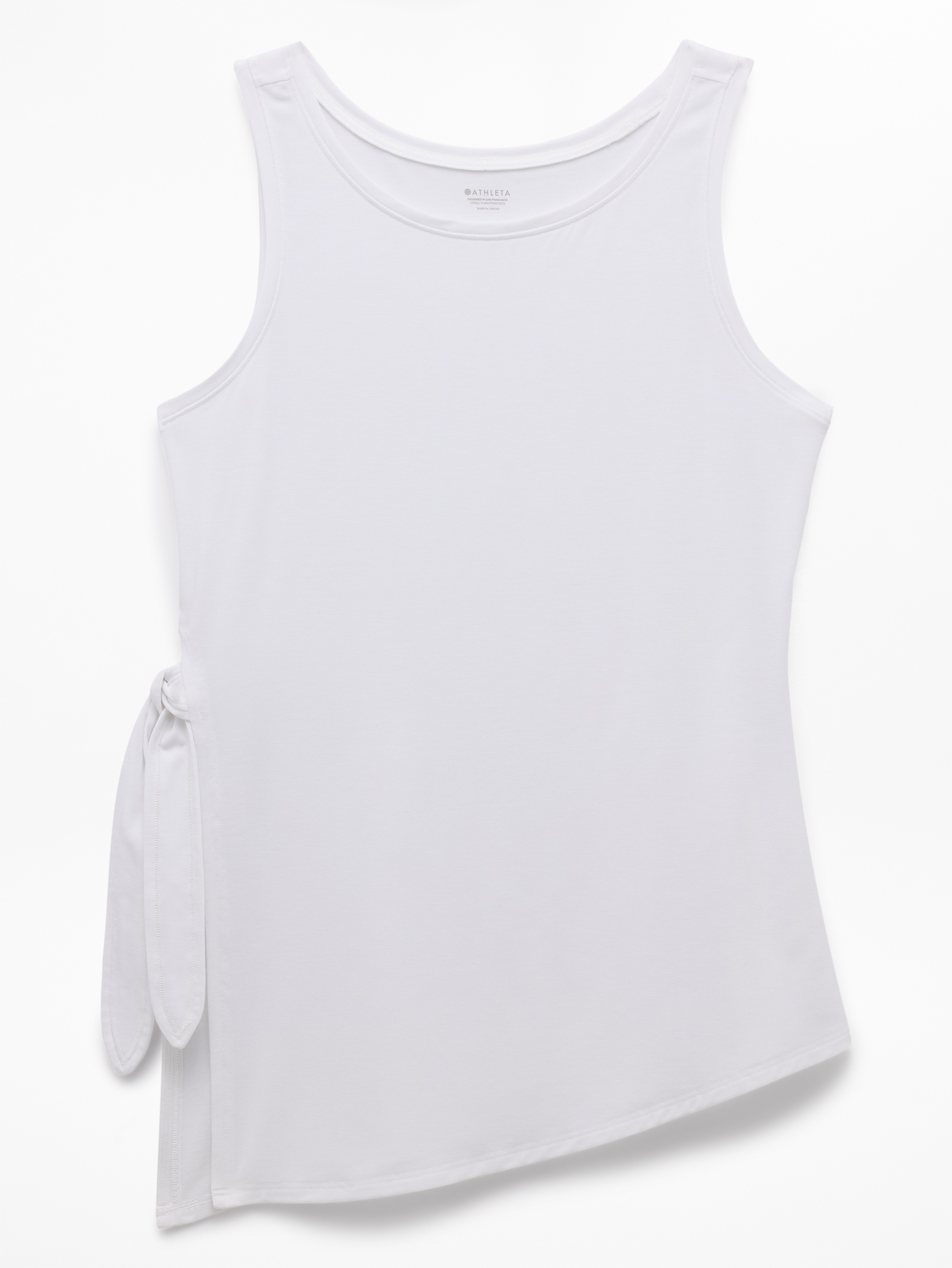Athleta Move With Ease Asym Tie Tank - White (Bright White)
