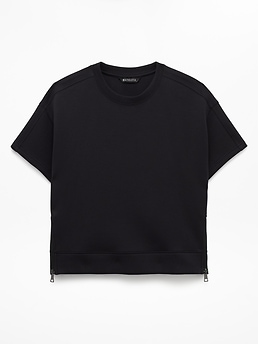 Athleta Form Knit Sweatshirt Tee - Black (Black)