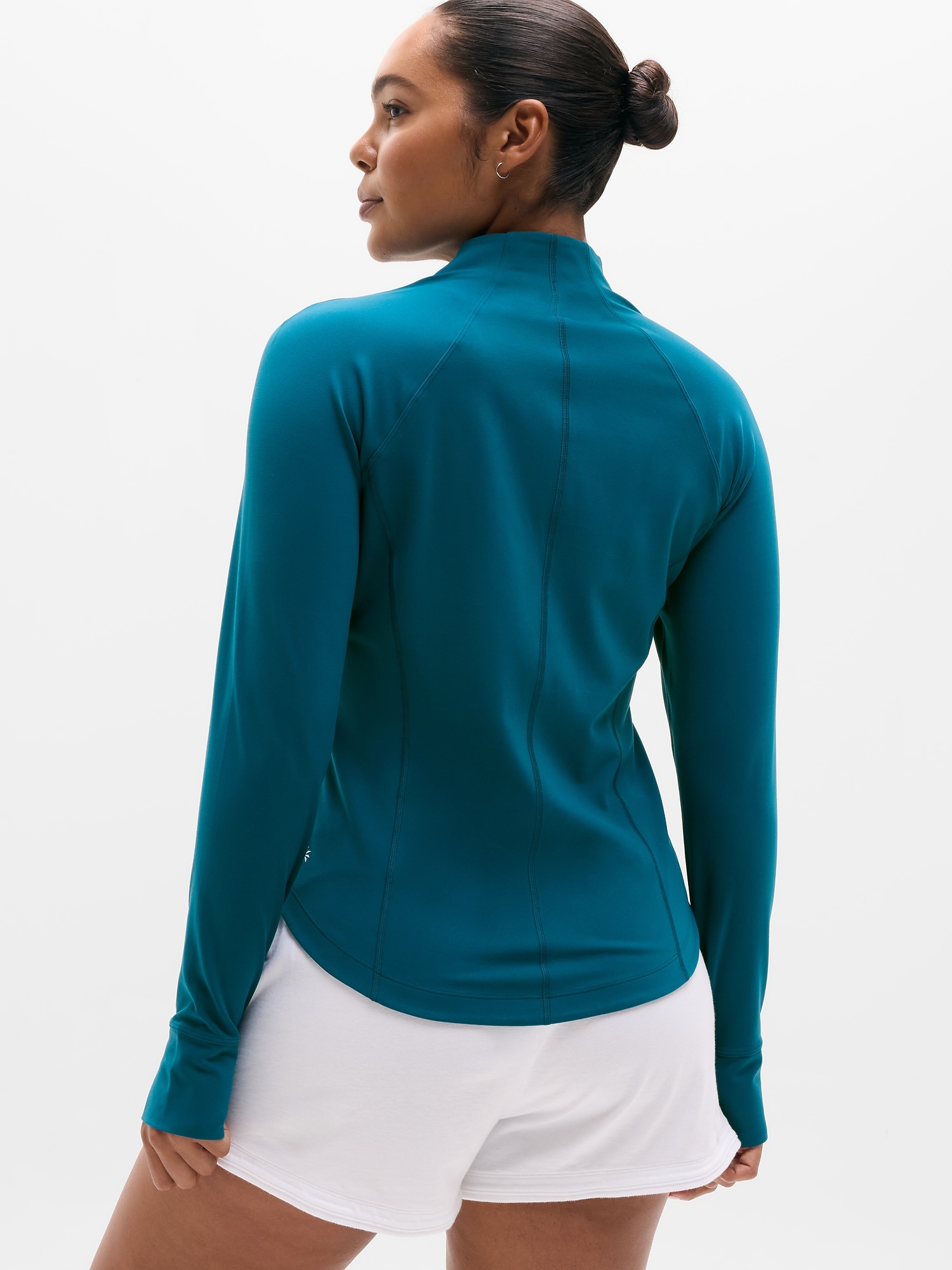Athleta Salutation Jacket - Green (Coastal Teal)