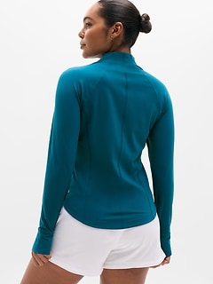 Athleta Salutation Jacket - Green (Coastal Teal)