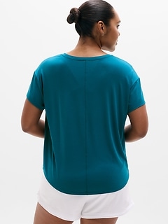 Athleta Move With Ease Tee - Green (Coastal Teal)