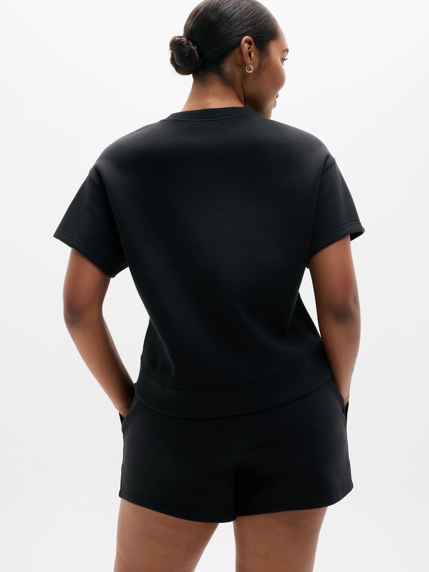 Athleta Form Knit Sweatshirt Tee - Black (Black)