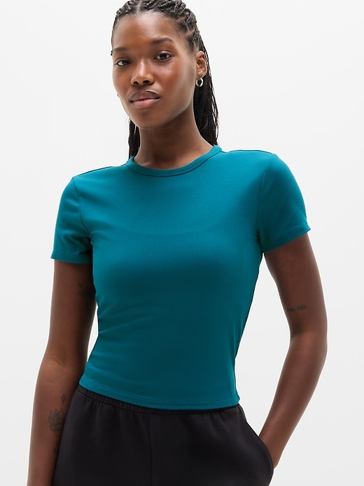 Image number 1 showing, Signature Rib Crop Tee