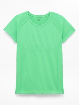 Athleta Momentum Flex Tee - Green (Palmetto Mini Stripe)