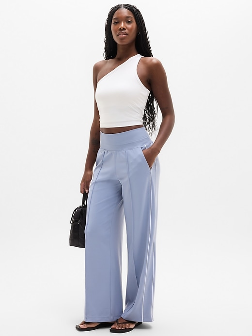 Image number 5 showing, Venice High Rise Track Stripe Wide Leg Pant
