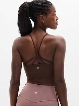 Transcend Thin Strap Crop Bra - Brown - image 3