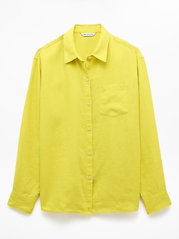Athleta Retreat Linen Top - Yellow (Solis)