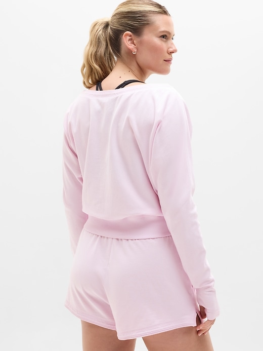 Image number 6 showing, Airy Cotton Terry Boat Neck Sweatshirt