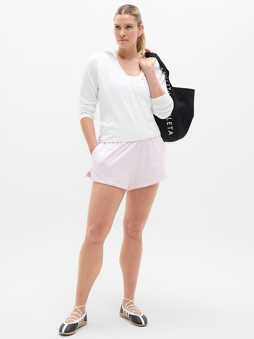 Image number 5 showing, Airy Cotton Terry Wrap Hoodie