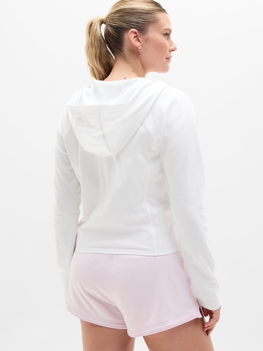 Image number 6 showing, Airy Cotton Terry Wrap Hoodie