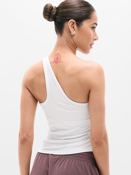 Image number 3 showing, Signature Rib Asym One Shoulder Support Top