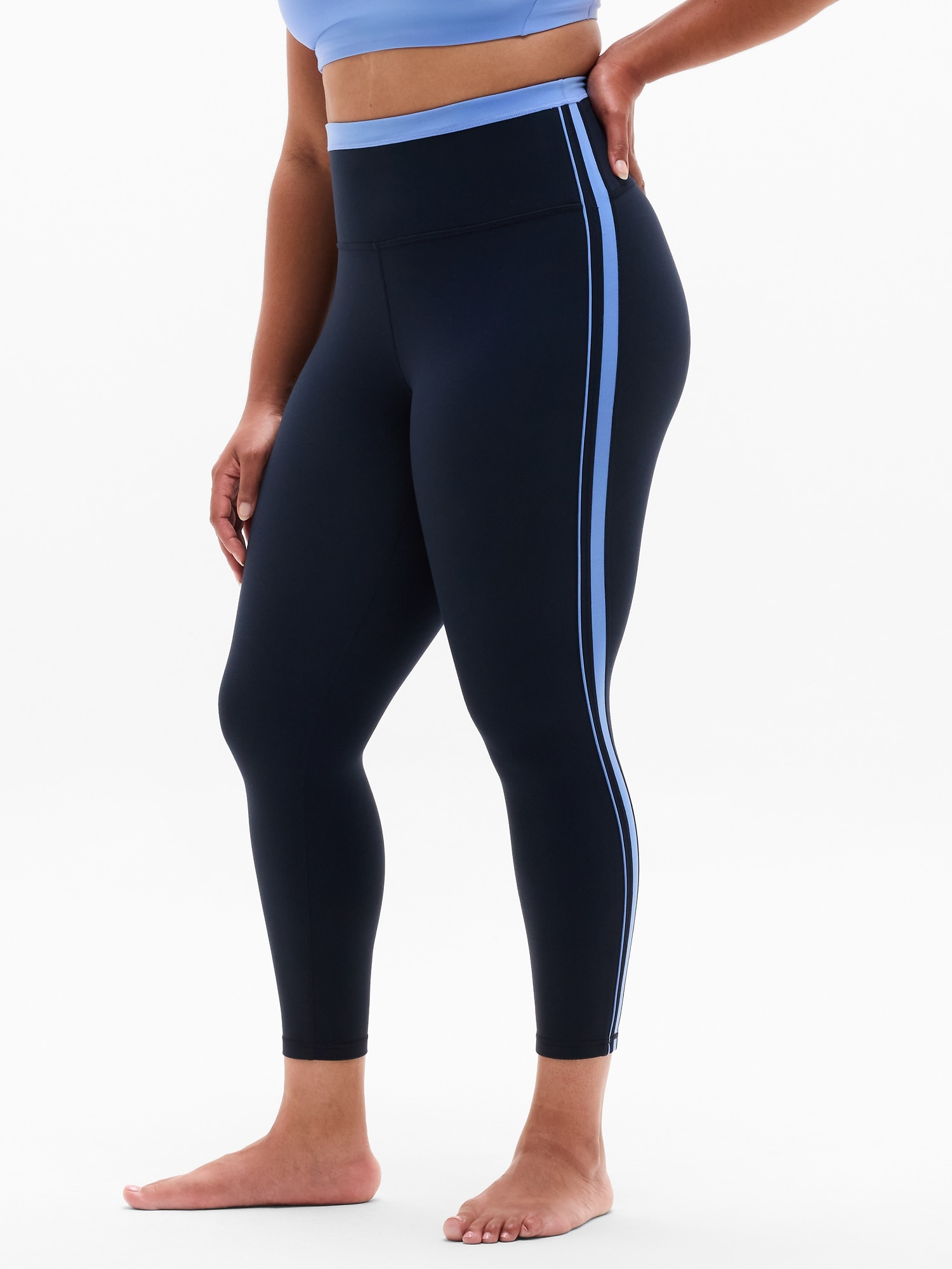 Elation Sport Stripe 7/8 Legging - Blue